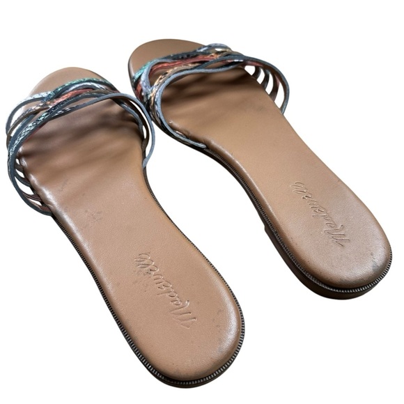 Madewell The Tracie Crisscross Slide Sandal in Snake Embossed Leather 9.5 - Picture 6 of 7